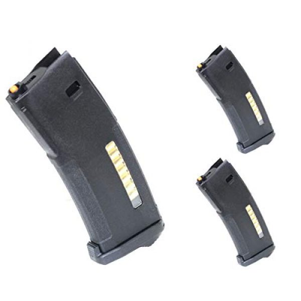Airsoft Shopping Mall Airsoft Gun Magazine 1 Airsoft Shooting Gear PTS 3pcs 30/120rd Mag EPM Magazine for Tokyo Marui Recoil Shock Next Generation M4 Scar 416D AEG Black