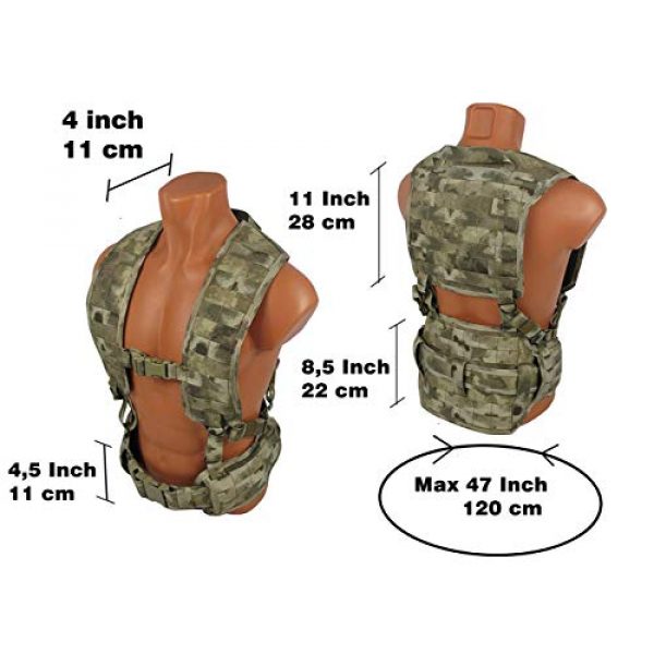 tactic.world Airsoft Tactical Vest 2 MOLLE Modular Tactical Chest rig Vest Airsoft Paintball