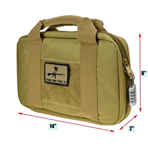 JFFCE Pistol Case 2 JFFCE Tactical Pistol Storage case for Single Pistol and Mag with Heavy Duty Double Zippers