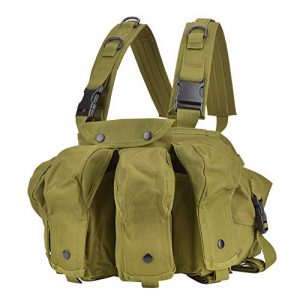 Yosoo Airsoft Tactical Vest 1 Yosoo Tactics Training Bag,Nylon Outdoor Tactics Vest Military Fan Camouflage Waistcoat Training Bag Equipment
