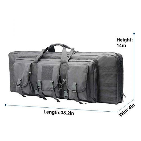 Warriors Product Rifle Case 6 Warriors Product 38 42 Inch Double Long Rifle Gun Case Bag Outdoor Tactical Carbine Cases Water Dust Resistant Fireproof for Hunting Shooting