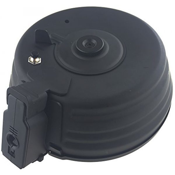 SportPro Airsoft Gun Magazine 5 SportPro CYMA 2500 Round Metal Electric Drum Magazine for AEG AK47 AK74 Airsoft - Black