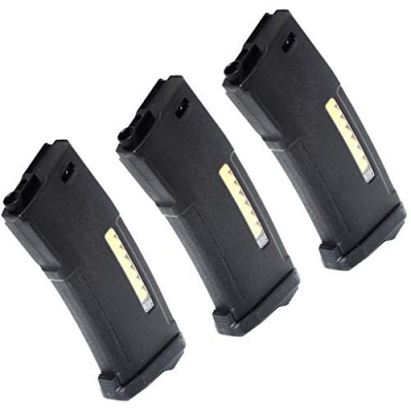 Generica Airsoft Gun Magazine 1 Airsoft Spare Parts 3pcs Pack PTS EPM 150rd Enhanced Polymer Magazine for M4 M16 Series AEG Black