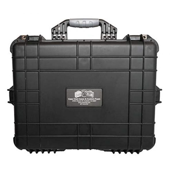Case Club Pistol Case 6 Case Club 5 Pistol and (up to) 30 Magazine with Accessory Pocket Pre-Cut Heavy Duty Waterproof Case with Silica Gel Canister to Help Prevent Gun Rust (Upgraded Gen-2)