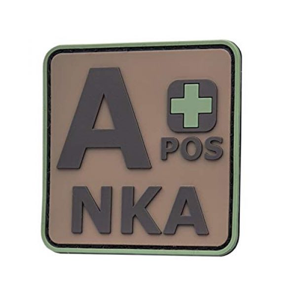 LEGEEON Airsoft Morale Patch 1 LEGEEON Multicam OCP APOS A+ NKA Blood Type No Known Allergies Morale PVC Rubber Touch Fastener Patch