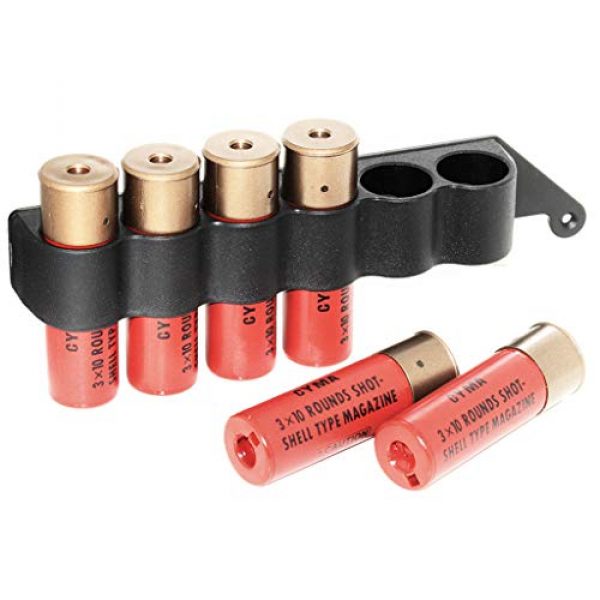Airsoft Gang Airsoft Gun Magazine 1 Airsoft Parts CYMA 6pcs (30rd Each) Plastic Shotgun Shell Magazine with 6-Shell Holder Metal Carrier