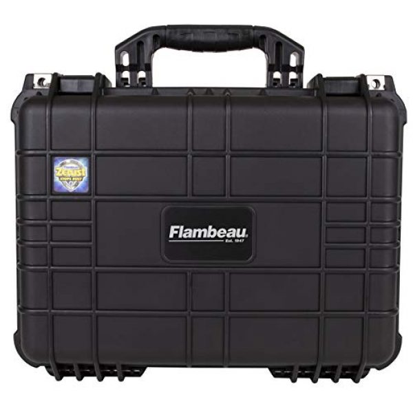 Flambeau Outdoors Pistol Case 2 Flambeau Outdoors 1410HD HD Series Marine Case - Medium, Weatherproof Portable Firearm Storage Accessory