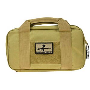 JFFCE Pistol Case 1 JFFCE Tactical Pistol Storage case for Single Pistol and Mag with Heavy Duty Double Zippers