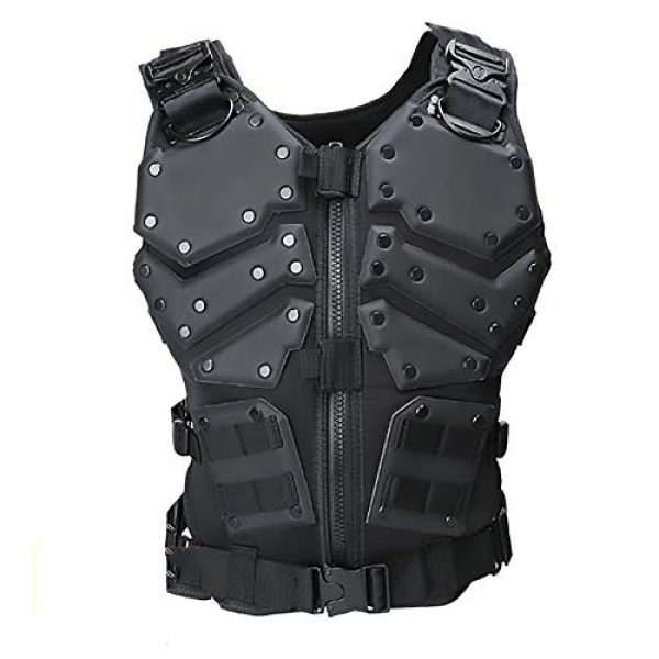 WEQ Airsoft Tactical Vest 1 WEQ Airsoft Tactical Vest Special Forces Chest Protector Vest Paintball Vest Outdoor Modular Combat Training Adjustable (Color : #A)