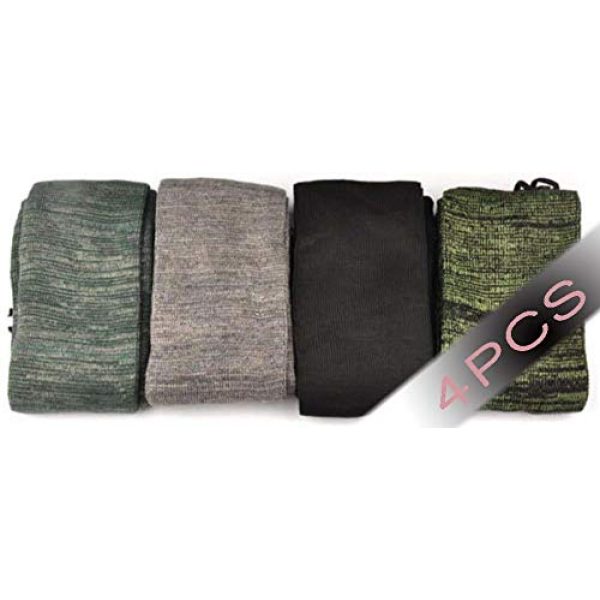 SUTON Rifle Case 2 SUTON 4PCS Rifle Sleeve 52'' Knit Gun Sock for Guns and Rifles Cover case Silicone Treated Protector