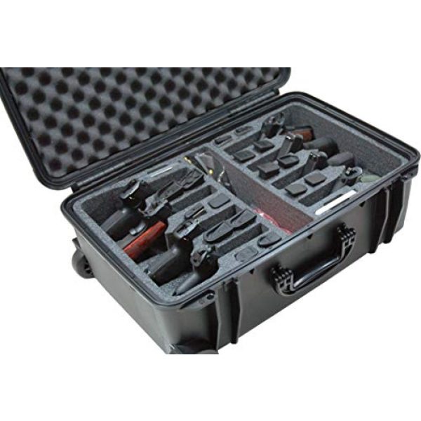 Case Club Pistol Case 1 Case Club 8 Pistol Pre-Cut Waterproof Case with 2 Silica Gel Canisters to Help Prevent Gun Rust