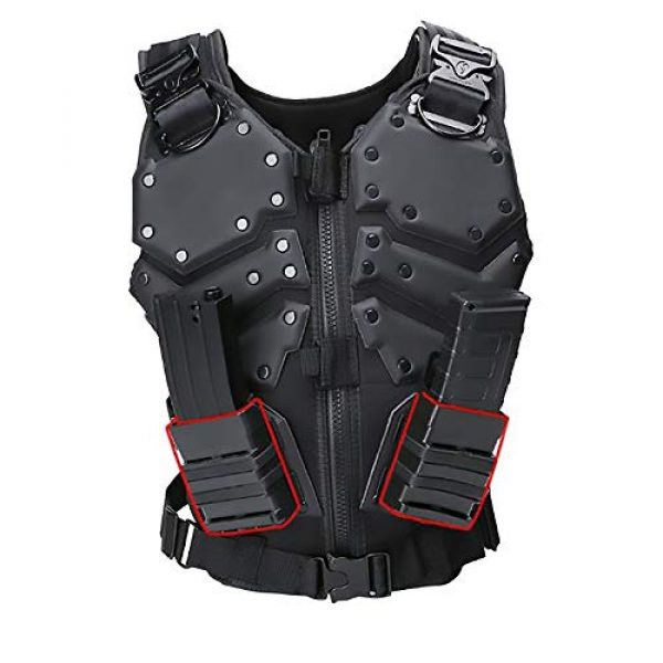 WEQ Airsoft Tactical Vest 1 WEQ Airsoft Tactical Vest Special Forces Chest Protector Vest Paintball Vest Outdoor Modular Combat Training Adjustable (Color : #B)
