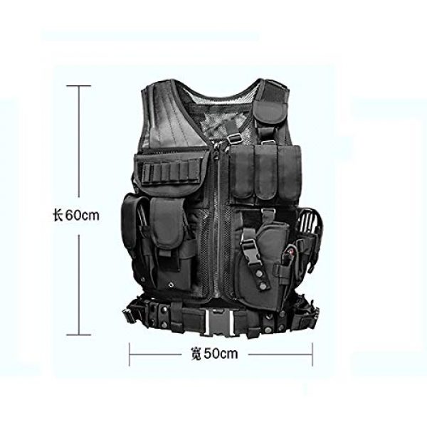 WEQ Airsoft Tactical Vest 4 WEQ Tactical Vest Modular Charge Vest Police Vest Law Enforcement Vest Adjustable Breathable Combat Training Vest
