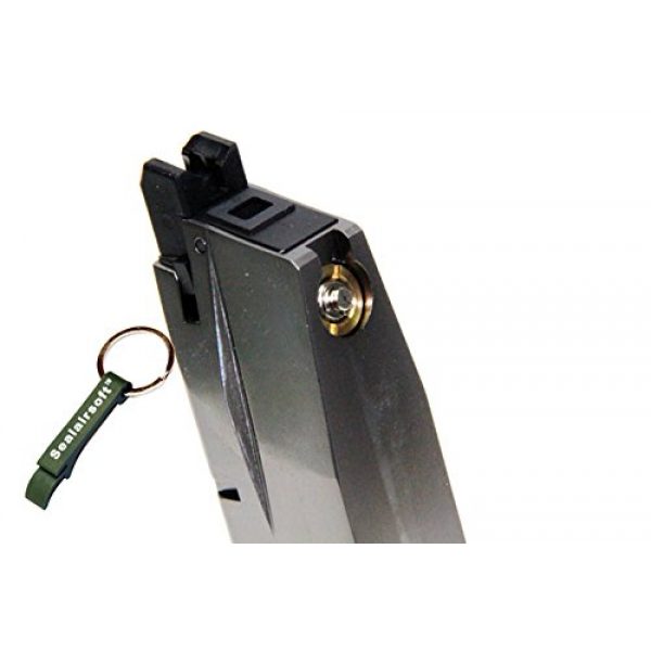 WE Airsoft Gun Magazine 2 WE 15rds Airsoft Gas Magazine M84 Cheeta Series GBB Silver -Mobile Ring Included