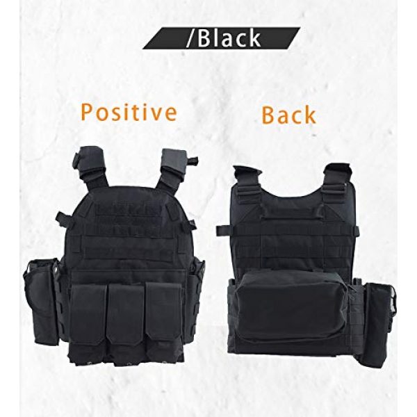 BGJ Airsoft Tactical Vest 2 Paintball 6094 Tactical Molle Vest Special Forces Military Army Vest Training CS Combination Vest Hunting Airsoft Body Armor
