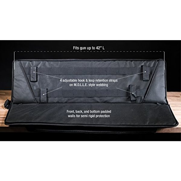 Smith & Wesson Rifle Case 5 Smith & Wesson M&P Pro Tac Padded Rifle Case with Ballistic Fabric Construction and External Pockets for Shooting, Range, Storage and Transport