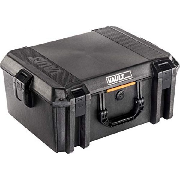 Pelican Pistol Case 1 Vault by Pelican - V550 Pistol/Equipment Case with Foam (Black)