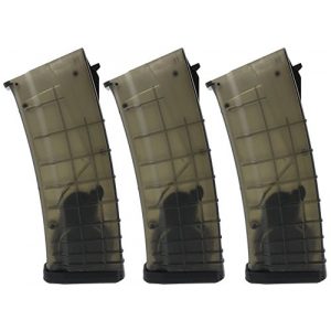SportPro Airsoft Gun Magazine 1 SportPro CYMA 330 Round Polymer Bulgarian High Capacity Magazine for AEG AK47 AK74 3 Pack Airsoft - Transparent