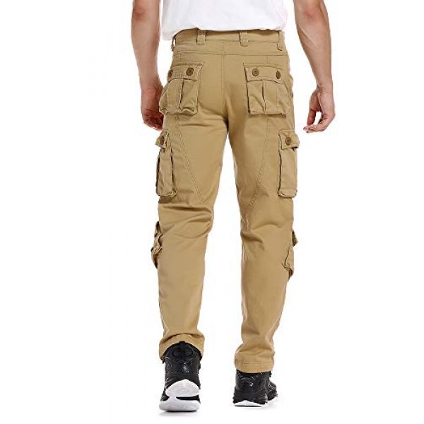 linlon Tactical Pant 4 Mens Cargo Pants, Camo Tactical Pants BDU Combat Work Pants with 8 Pockets