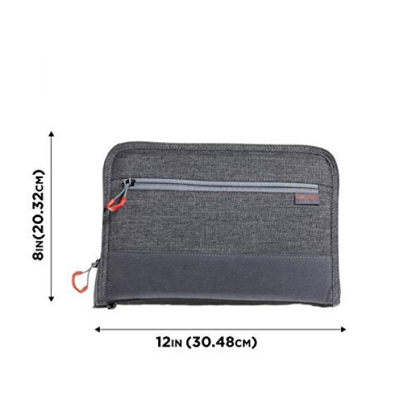 Allen Company Pistol Case 2 Allen Company 11 inch Auto-Fit 2.0 Deluxe Handgun Case, Gray/Red