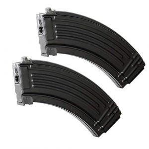 Generic Airsoft Gun Magazine 1 Airsoft Spare Parts Battleaxe 2pcs 500rd Hi-Cap Flash Magazine for ICS, Classic Army, G&P, CYMA, APS, JG, Golden Eagle, D-Boys, Tokyo Marui AK Series AEG Black