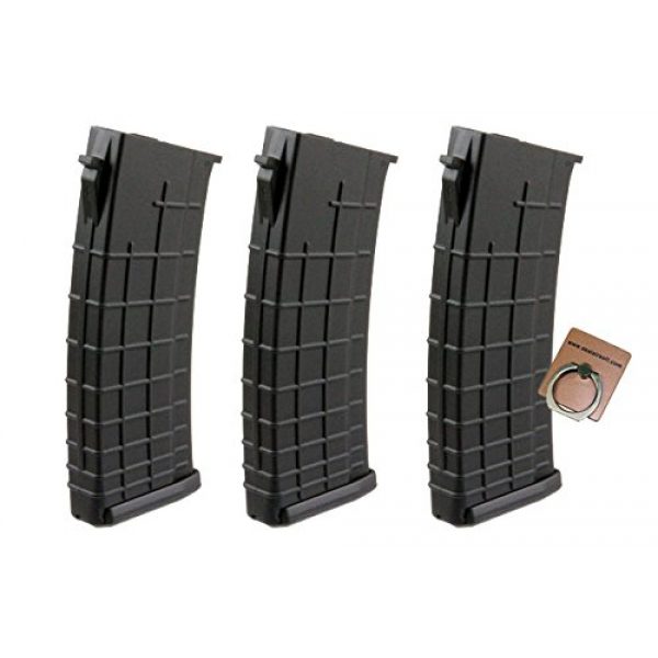 CYMA Airsoft Gun Magazine 1 CYMA 330rds Hi-Cap Beta Magazine for AKM/AK AEG Airsoft Series X 3pcs -Mobile Ring Included