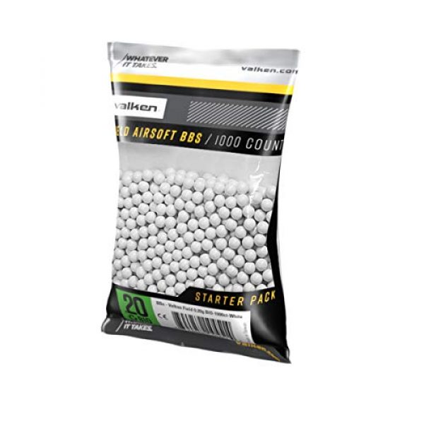 Valken Airsoft BB 1 Valken Accelerate Airsoft BBS - White - 1,000 Count
