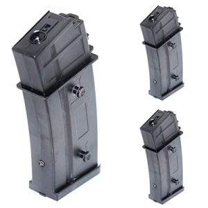 Airsoft Shopping Mall Airsoft Gun Magazine 1 Airsoft Shooting Gear Battleaxe 3pcs 430rd Hi-Cap Flash Magazine for Tokyo Marui Elite Force JG Jing Gong CYMA Classic Army ARES S&T G36 Series AEG Black