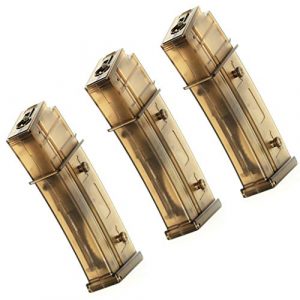 Generica Airsoft Gun Magazine 1 Airsoft Spare Parts 3pcs Pack CYMA 420rd Flash Mag Magazine for G36 Series AEG Semi Transparent