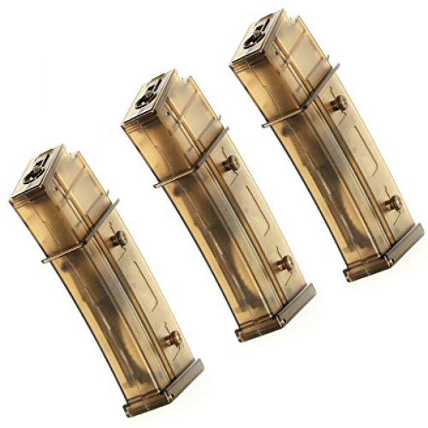 Generica Airsoft Gun Magazine 1 Airsoft Spare Parts 3pcs Pack CYMA 420rd Flash Mag Magazine for G36 Series AEG Semi Transparent