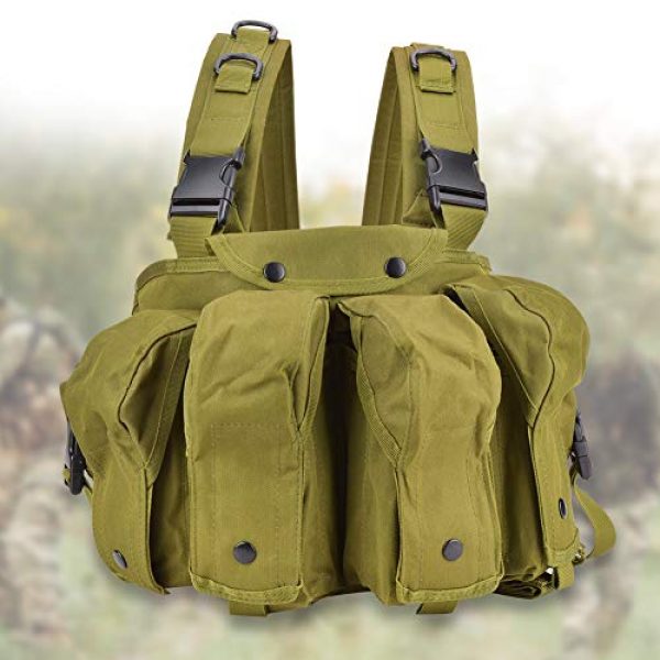 Yosoo Airsoft Tactical Vest 3 Yosoo Tactics Training Bag,Nylon Outdoor Tactics Vest Military Fan Camouflage Waistcoat Training Bag Equipment