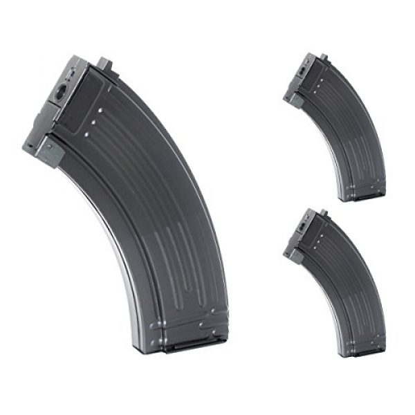 Airsoft Shopping Mall Airsoft Gun Magazine 1 Airsoft Shooting Gear 3pcs 500rd Mag Hi-Cap Magazine For AEG AK-Series Black