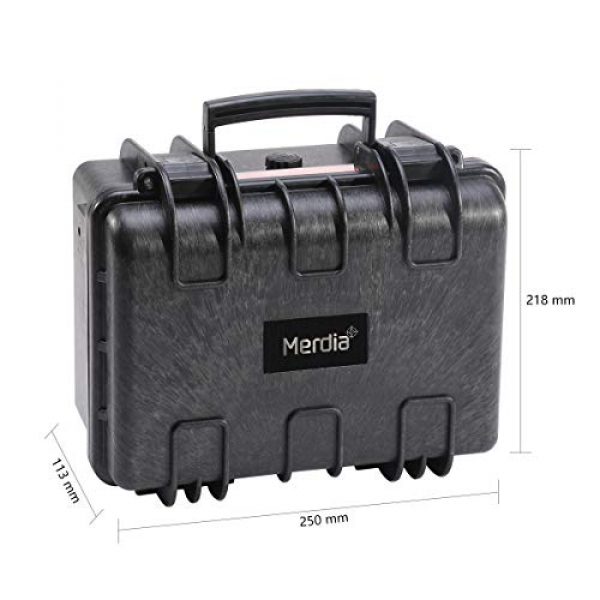Merdia Pistol Case 5 Merdia Pistol Cases Hard Cases Handgun Case Protective Waterproof Revolvers Protective Case with Pre-Cut Foam Light Weight Easy Carrying