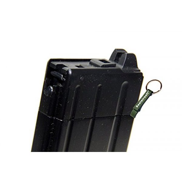 KJW Airsoft Gun Magazine 3 KJ Works 30rds Airsoft 6mm GAS Tanio Koba V2 Magazine For M4 Series GBB Black -Mobile Ring Included