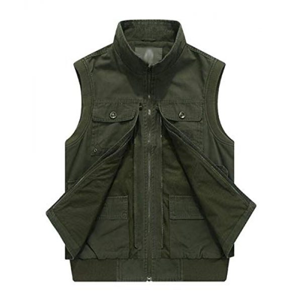 DAFREW Airsoft Tactical Vest 2 DAFREW Men's Vest Vest Casual Cotton Vest Men's Outdoor Travel Vest (Color : Khaki, Size : XL)