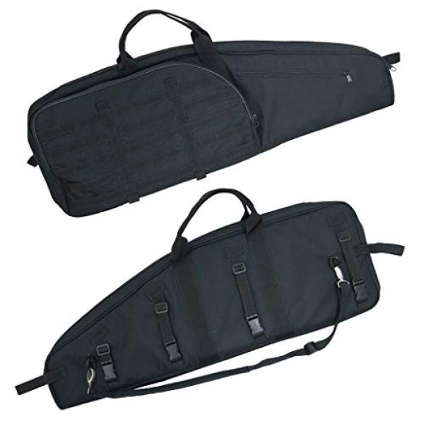 Flying Circle Rifle Case 1 Flying Circle Gear Scoped Carbine Case - MOLLE Compatible - Extra Thick Padding - Locking Zippers on Weapon Compartment - Holds Carbine Rifles Up To 33.5" in Length - 35" x 12.5" x 2.5"