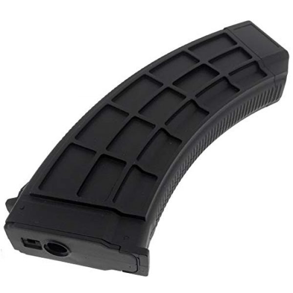 SportPro Airsoft Gun Magazine 6 SportPro 130 Round Polymer Thermold Waffle Medium Capacity Magazine for AEG AK47 AK74 Airsoft - Black