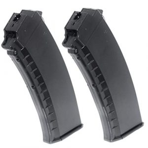 Generic Airsoft Gun Magazine 1 Airsoft Spare Parts 2pcs 60rd Mid-Cap Magazine for Tokyo Marui Next Gen AK AEG Black