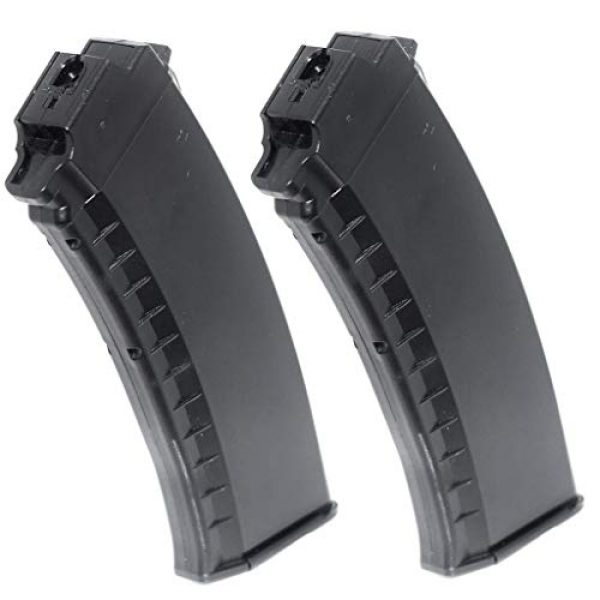 Generic Airsoft Gun Magazine 1 Airsoft Spare Parts 2pcs 60rd Mid-Cap Magazine for Tokyo Marui Next Gen AK AEG Black
