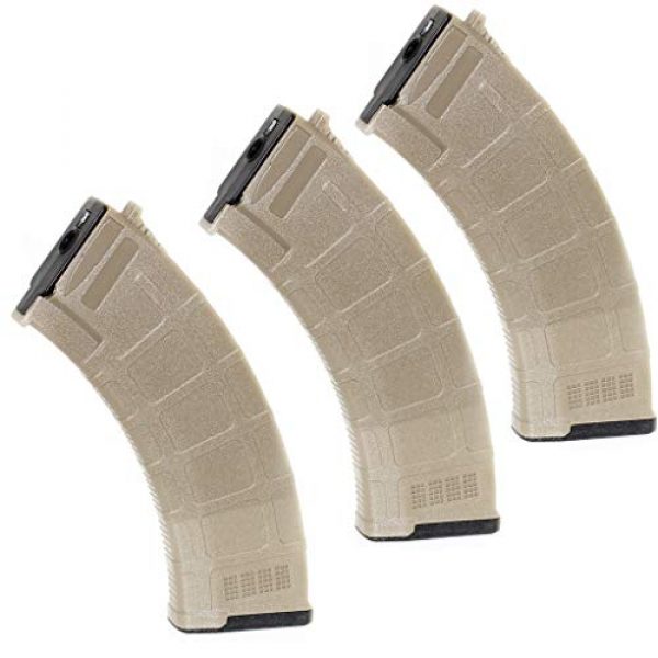 Airsoft Gang Airsoft Gun Magazine 1 Airsoft Parts CYMA 3pcs 200rd Polymer Mid-Cap Magazine for CYMA APS D-Boys ICS JG G&P Tokyo Marui AK Series AEG Dark Earth Tan