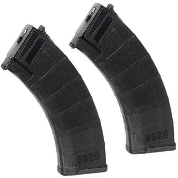 Airsoft Gang Airsoft Gun Magazine 1 Airsoft Parts CYMA 2pcs 200rd Polymer Mid-Cap Magazine for CYMA APS D-Boys ICS JG G&P Tokyo Marui AK Series AEG Black