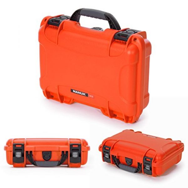 Nanuk Pistol Case 3 Nanuk 909 Waterproof Professional Glock Pistol/Gun Case, Military Approved with Custom Insert