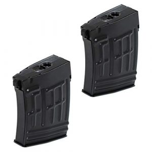 Generica Airsoft Gun Magazine 1 Generica Airsoft Spare Parts CYMA 2pcs 80rd Metal Mag Mid-Cap Magazine for RS CYMA SVD Sniper