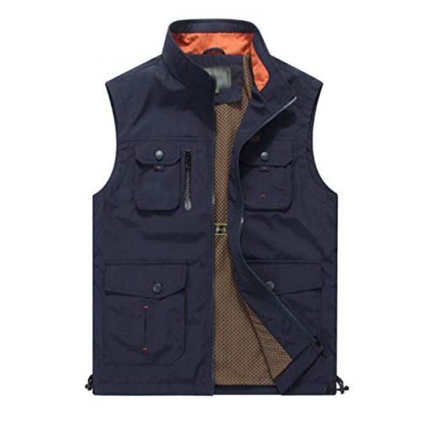 DAFREW Airsoft Tactical Vest 1 DAFREW Men's Casual Vest Multi-Pocket Vest Outdoor Fishing Photography Vest Grid Vest (Color : Royal Blue, Size : M)