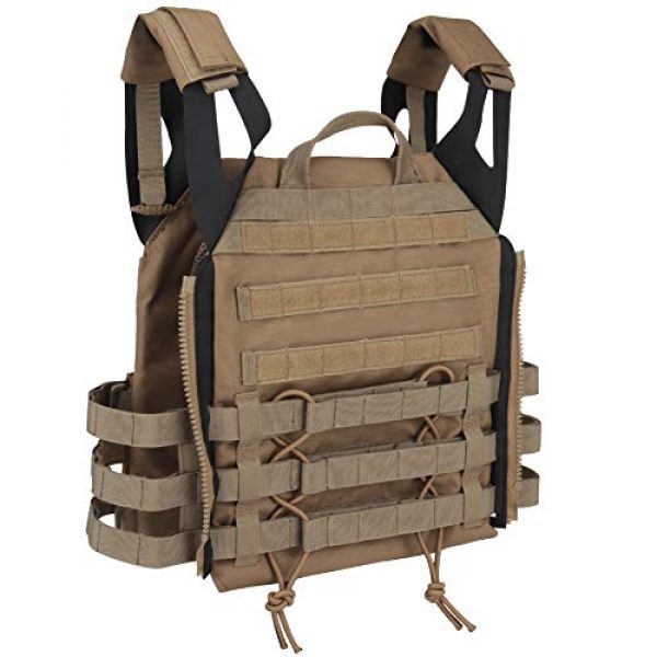 DETECH Airsoft Tactical Vest 6 DETECH Tactical JPC MOLLE Vest with Backpack Expand Bag for Airsoft Paintball Hunting