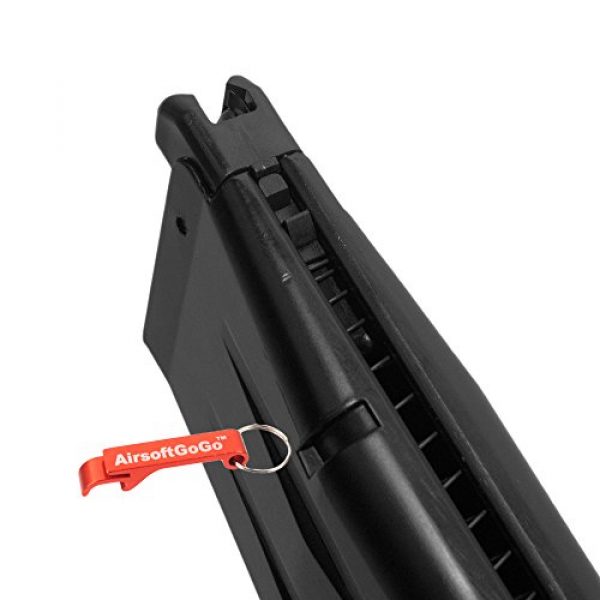 AirsoftGoGo Airsoft Gun Magazine 5 Armorer Works HXMG01 30rds Magazine for WE, Marui Hi-Capa 5.1 Airsoft GBB (Black) - AirsoftGoGo Keychain Included