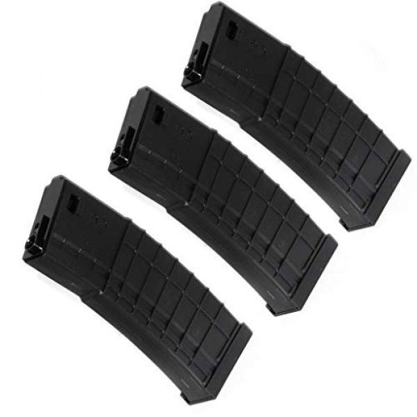Generic Airsoft Gun Magazine 1 Airsoft Spare Parts CYMA 3pcs 150rd Plastic Waffle Mag Mid-Cap Magazine for CYMA, APS, D-Boys, JG, Golden Eagle, E&C, G&P, ICS, Classic Army, Tokyo Marui M4 M16 Series AEG Black