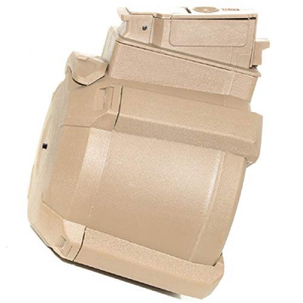 Airsoft Shopping Mall Airsoft Gun Magazine 2 Airsoft Shooting Gear Battleaxe 1400rd Sound Control Electric Drum Magazine for JG(Jing Gong), Classic Army, ICS, APS, D-Boys, CYMA, Tokyo Marui AK Series AEG Dark Earth Tan