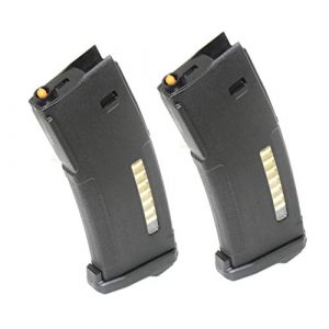 Generica Airsoft Gun Magazine 1 Airsoft Spare Parts PTS 2pcs 30/120rd Mag EPM Magazine for Tokyo Marui Recoil Shock Next Generation M4 Scar 416D AEG Black