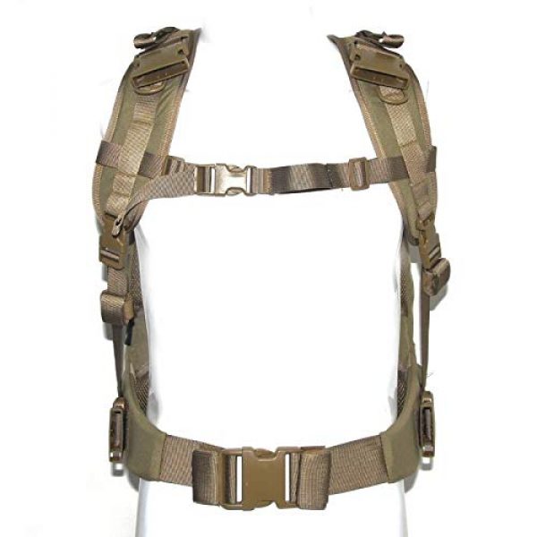 SOETAC Tactical Backpack 5 Cordura Molle System Bag Carrier Combat Army Gear Quick Release Military Invisible Tactical Vest Backpack (TAN)